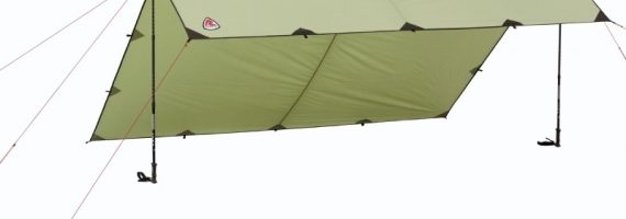 Robens 3 x 3 Trail Tarp pitched outdoors